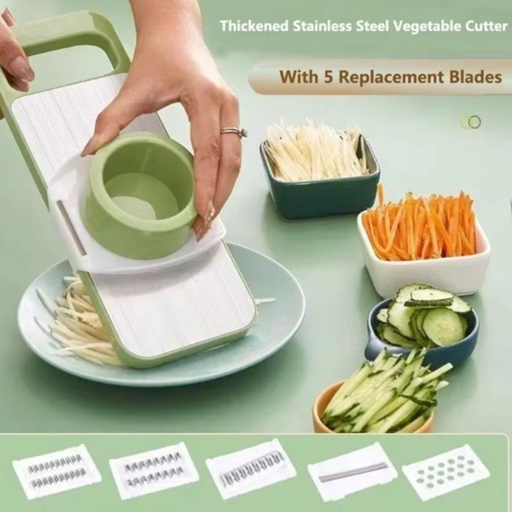 Multifunctional Vegetable Cutter 6 in 1 Stainless Steel Mandoline Slicer 30 cut